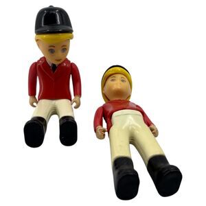 Little Tikes vintage Family Figure Horse Stable Rider Jockey Figure set of 2